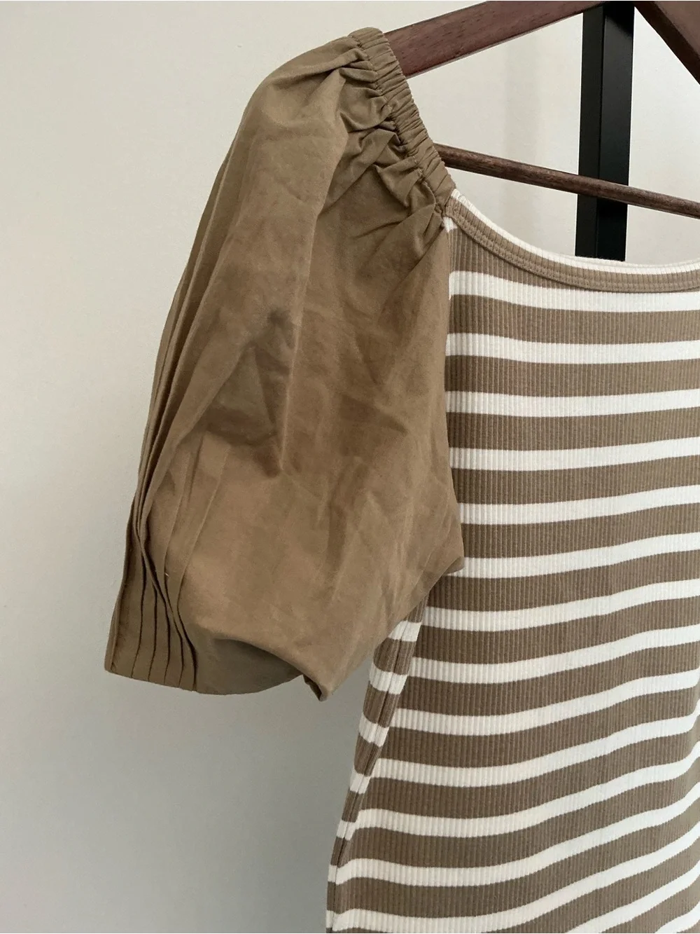 🆕 J Crew | Striped Knit Top with Puff Sleeves